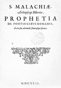 Titelseite der Prophezeiung der Päpste, veröffentlicht 1662