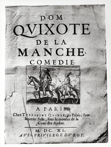 Titelseite von Don Quixote de La Manche Komödie von Guerin de Bouscal, 1640