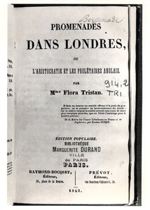 Titelblatt von Promenades dans Londres von Flora Tristan (1803-44), veröffentlicht in Paris von Raymond-Bocquet et Prevot, 1842 von French School