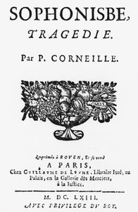 Titelseite von Sophonisbe von Pierre Corneille (1606-84), veröffentlicht 1663 von French School