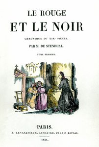Titelblatt von Stendhals Buch (1783 - 1842) „Rot und Schwarz“ von French School