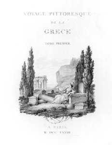 Titelseite zu Voyage Pittoresque de la Grece von Choiseul-Gouffier, veröffentlicht 1782 von French School