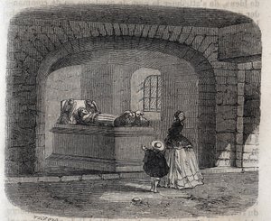 Grab von Agnès Sorel in Loches - Gravur in 