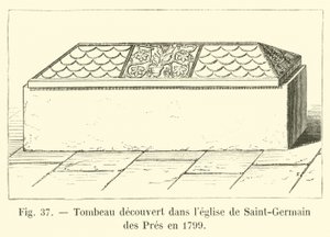 Grab entdeckt in der Kirche Saint-Germain des Prés im Jahr 1799 von French School