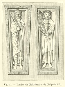 Gräber von Childebert und Chilperic I. von French School