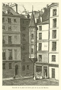 Türmchen auf dem Place de Greve nahe der Rue du Mouton von French School