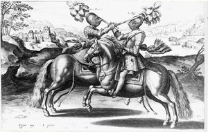 Turnierszene zwischen Henri IV (1553-1610) und Antoine de Pluvinel (1555-1620) von French School
