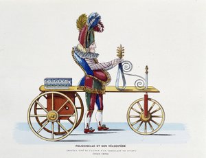 Spielzeug des Ersten Kaiserreichs: Polichinelle und sein Velociped von French School