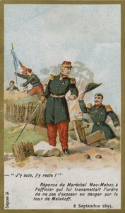 Sammelkarte mit einem Bild von Patrice de Mac-Mahon von French School