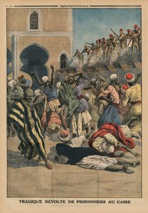 Tragischer Aufstand der Gefangenen in Kairo, Rückseitencover-Illustration aus 