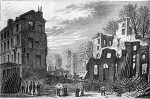 Transformationen von Paris unter dem Zweiten Kaiserreich, Haussmanns Paris: Durchbruch des Boulevard Saint-Germain.