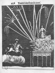 Abhandlung über Lagerfeuer, Illustration aus Pratique de la Guerre von Francois Malthus, Paris, 1656 von French School