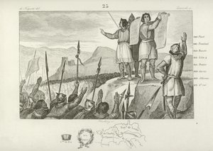 Vertrag zwischen Karl dem Kahlen und seinem Bruder Ludwig dem Deutschen, Straßburg, 842 von French School