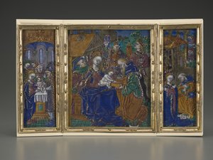 Triptychon: Beschneidung, Epiphanie, Geburt Christi, ca. 1490
