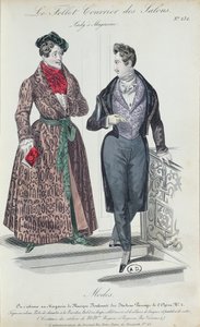 Zwei elegante junge Männer, 1835 von French School