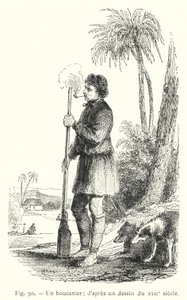 Ein Bukanier; nach einer Zeichnung aus dem XVII. Jahrhundert (Stich) von French School