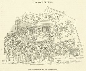 Ein chinesisches Theater auf einem öffentlichen Platz von French School