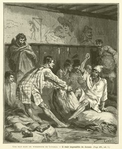 Eine Nacht in einem Londoner Armenhaus (Stich) von French School