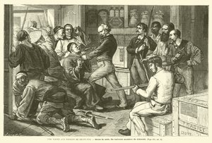 Ein Besuch in den Gefängnissen von Shanghai (Gravur) von French School
