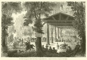 Eine wechselseitige Schule im Staat Virginia (USA) (Gravur) von French School
