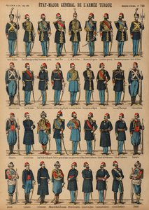 Uniformen der osmanischen türkischen Armee von French School