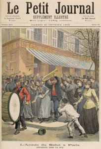 Aufstand gegen eine Heilsarmeeprozession in Paris, aus Le Petit Journal, 20. Februar 1892