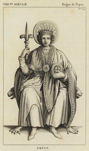 VIII. Jahrhundert, Herrschaft von Pippin, Pippin (Gravur) von French School