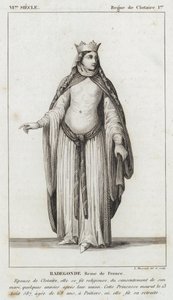 VI Jahrhundert, Herrschaft von Chlothar I., Radegunde, Königin von Frankreich von French School