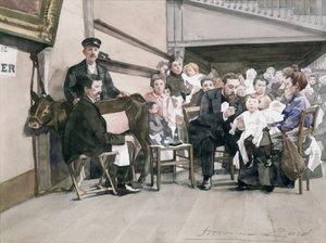 Impfung von Säuglingen am Institut de la Vaccine, Paris von French School