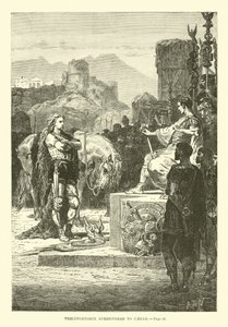 Vercingetorix ergibt sich Cäsar von French School