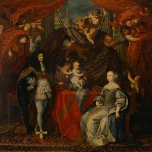 Viktor Amadeus II. (1666-1732) Herzog von Savoyen mit seiner Frau Anne von Orléans und seiner Familie von French School