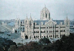 Victoria Terminus, Bombay, graviert von Gillot, ca. 1910