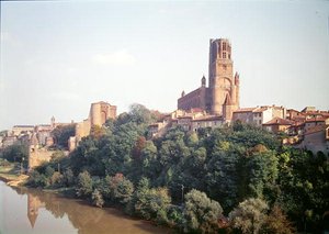 Ansicht der Kathedrale von Albi, begonnen 1282