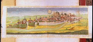 Ansicht von Bourges und der Universität, Hauptstadt von Berry, 1646 von French School