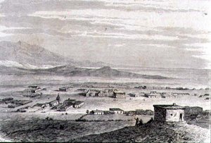 Ansicht von Los Angeles in den 1860er Jahren