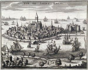Ansicht von St. Malo - Anonyme Gravur von French School