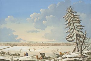 Ansicht von St. Petersburg, veröffentlicht in Paris ca. 1850 von French School
