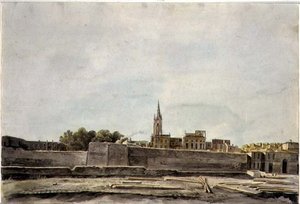 Ansicht einer Stadtlandschaft in Südfrankreich, ca. 1800 von French School