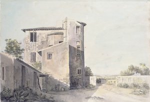 Ansicht eines Dorfes in Südfrankreich, ca. 1800 von French School