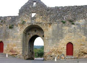 Ansicht eines befestigten Tores von French School