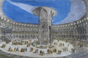 Ansicht einer Mittagsparty, Ranelagh-Gärten, Innenansicht der Rotunde, London