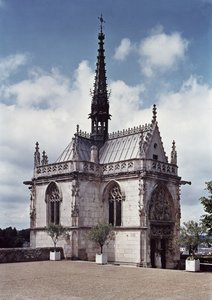 Ansicht der Chapelle Saint-Hubert des Chateau Amboise, fertiggestellt 1493