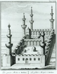 Ansicht der Großen Moschee in Medina vor der Entweihung der Gräber durch die Wahhabi-Sekte, aus Description de l