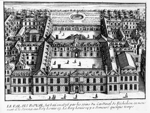 Ansicht des Palais-Cardinal (zukünftiges Palais-Royal), ca. 1641 von French School
