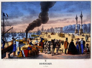 Ansicht des Hafens von Bordeaux, Bild von Epinal, n.d. 19. Jahrhundert
