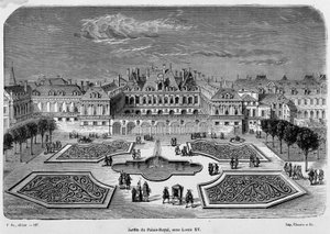 Ansicht des Parks des Königspalastes unter Ludwig XV. von French School