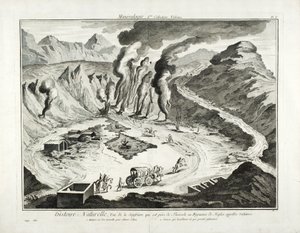 Ansicht des Solfatara-Vulkans, Pozzuoli, Neapel von French School