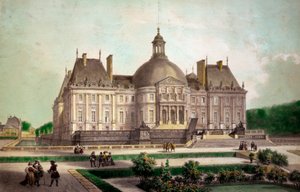 Ansicht des Schlosses Vaux-le-Vicomte in Maincy von French School
