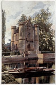 Ansicht des Schlosses der Dame Blanche in Orry la Ville in der Oise von French School