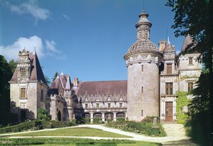 Ansicht des Hofes und des Turms, 1536-48 von French School